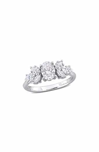Lab-Created Moissanite Engagement Ring