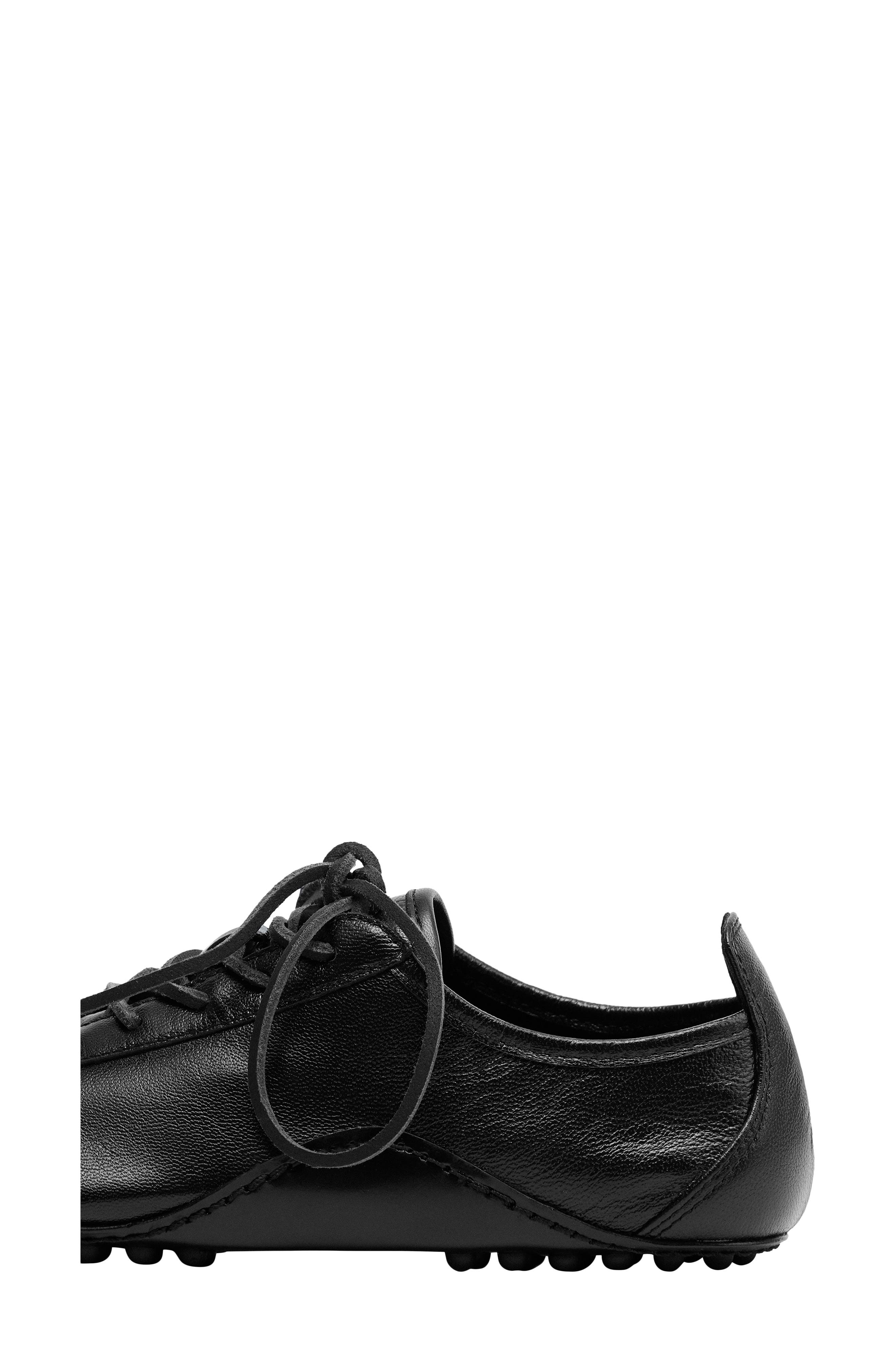 Leather Sneaker, Alternate, color, BLACK