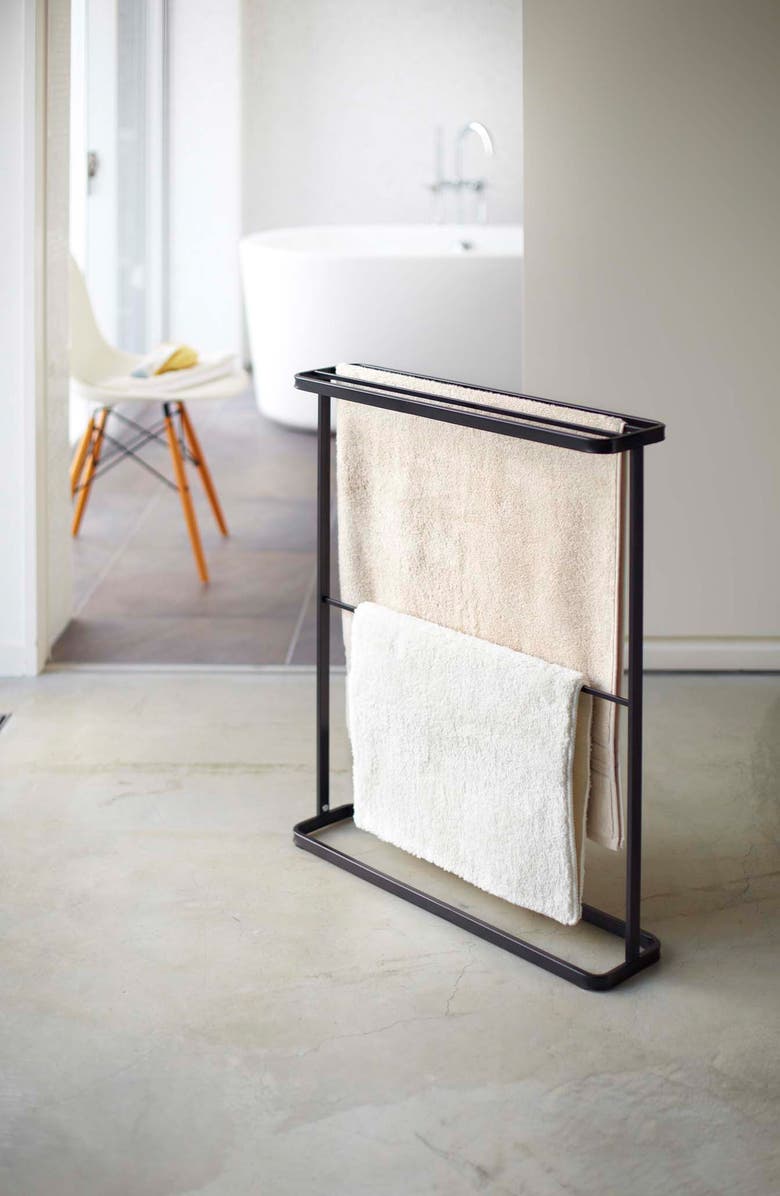 Yamazaki Bath Towel Hanger, Alternate, color, Black
