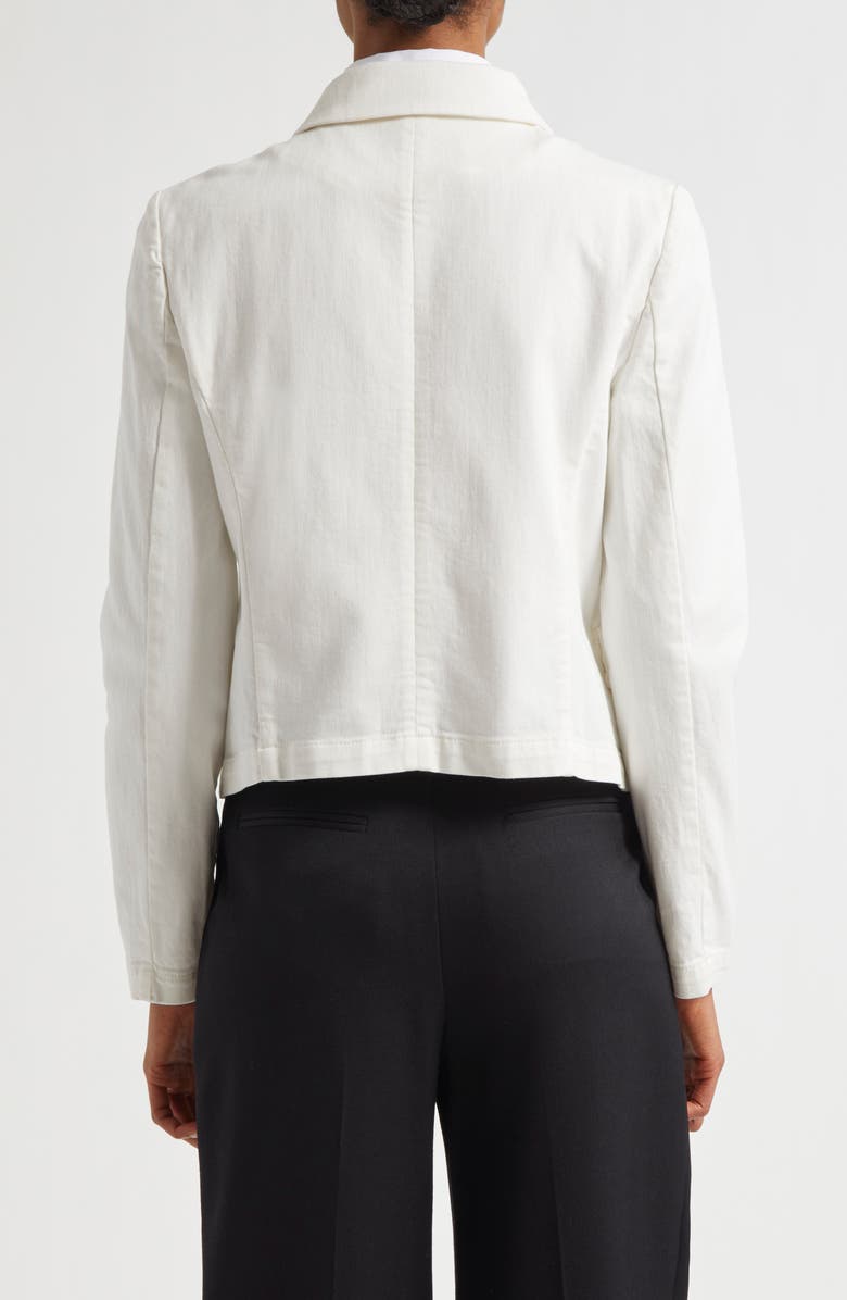 Emporio Armani Stretch Cotton Twill Jacket, Alternate, color, Off White