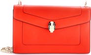 Pre-Owned Bvlgari Serpenti Forever Wallet on Chain Leather Small