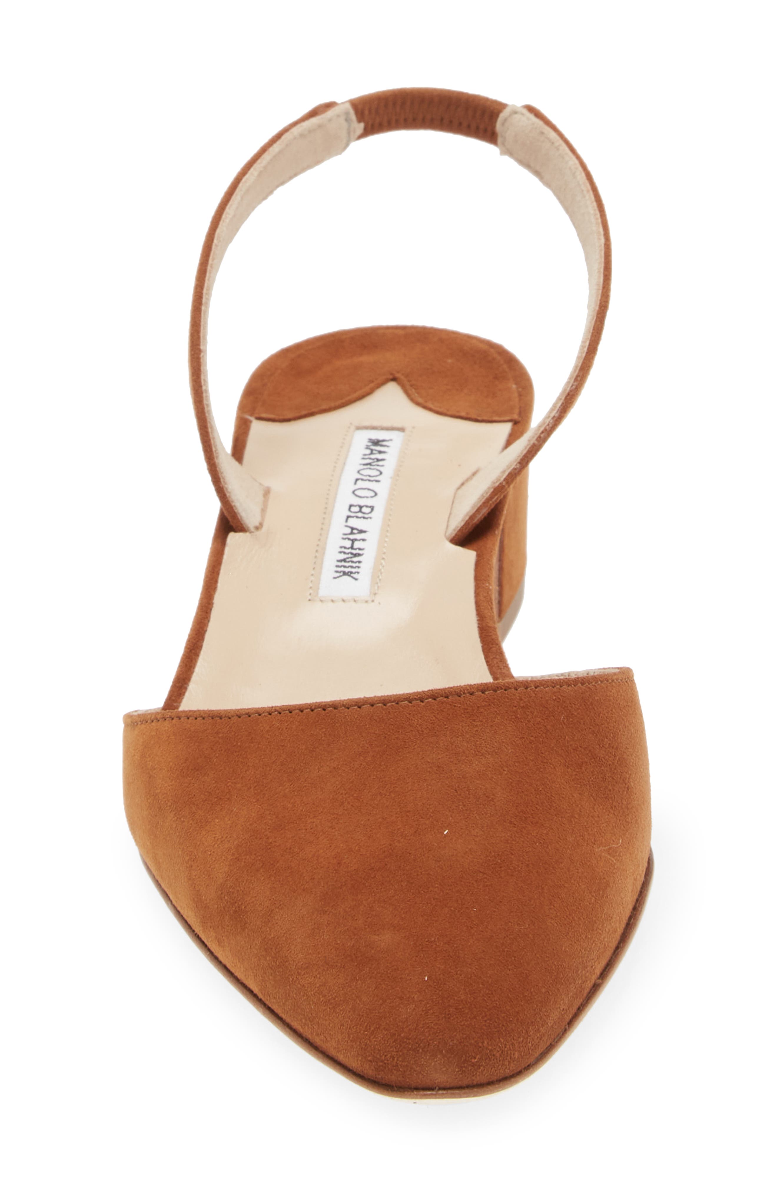 Aspro Block Heel Slingback Suede Pump, Alternate, color, BROWN