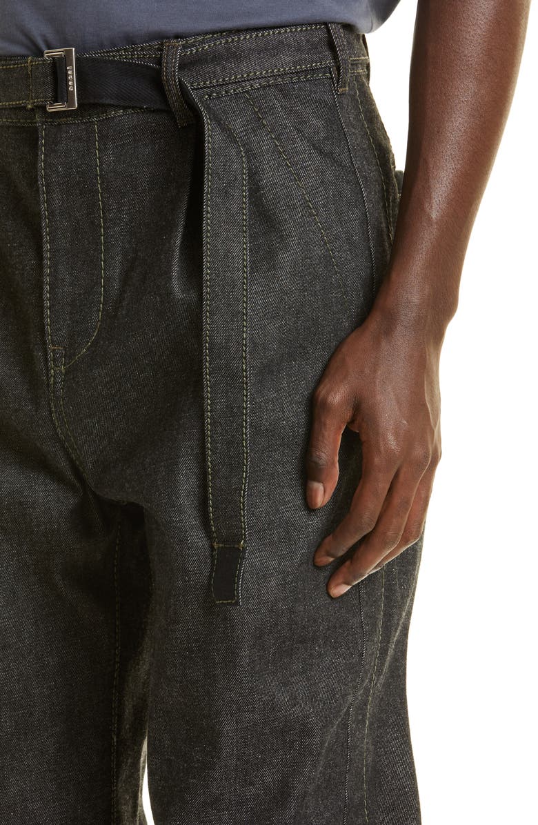 Sacai x Beyondexx Belted Denim Pants, Alternate, color,