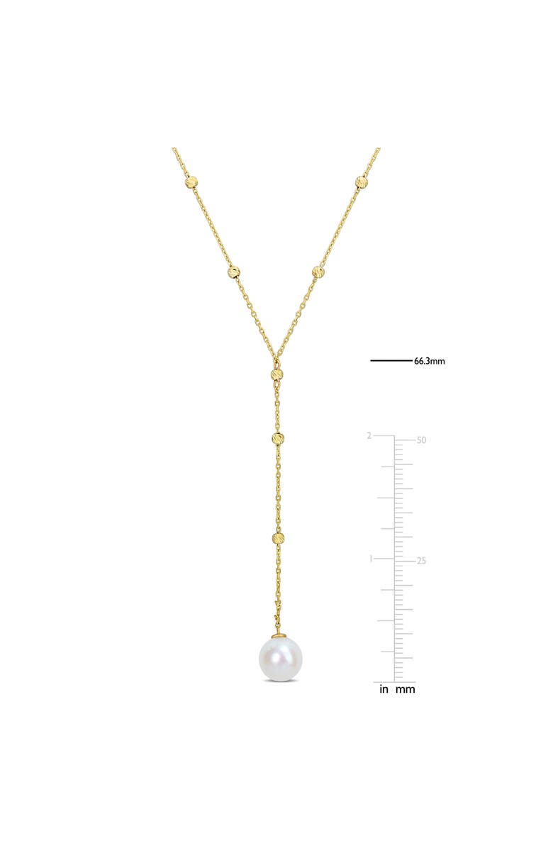 Julianna B. Cultured Pearl Ball Station Lariat Necklace 10k, Alternate, color,