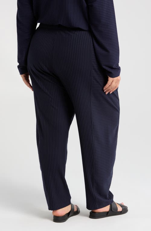 Eileen Fisher Ankle Length Rib Lantern Pants In Ink