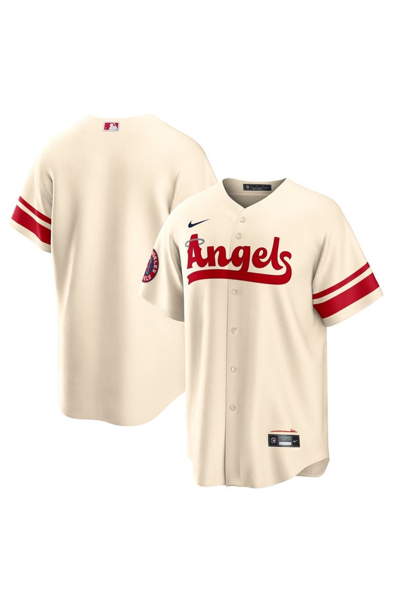 Nike Men's Nike Cream Los Angeles Angels City Connect Replica Team Jersey, Main, color, Cream