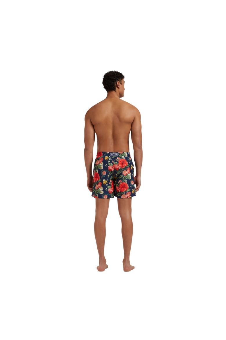 Men Swim Shorts Flowers, Alternate, color, navy