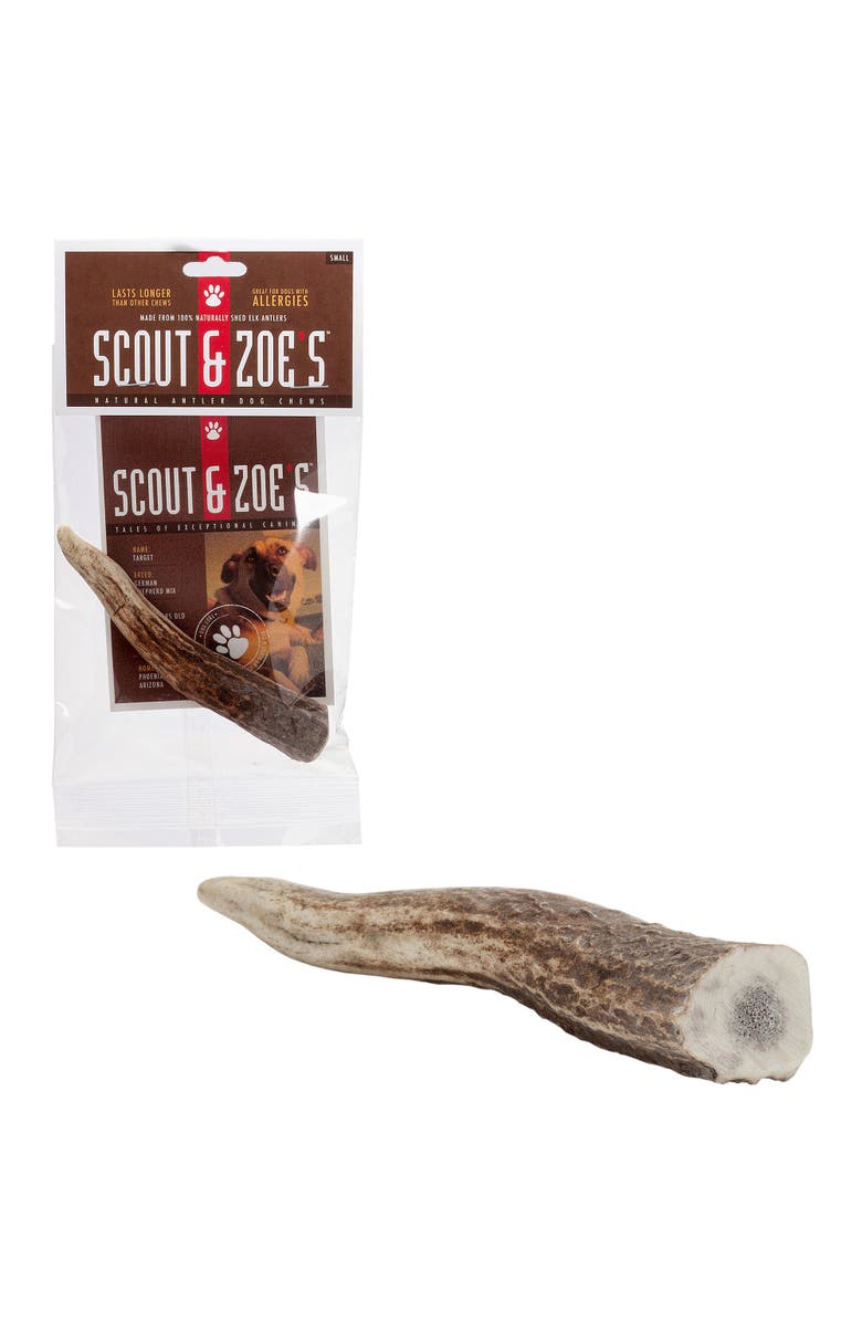 Scout & Zoe's Elk Antler, Small Dog Chew, 0 to 15lb Small & Toy Breeds, Alternate, color, Multicolored