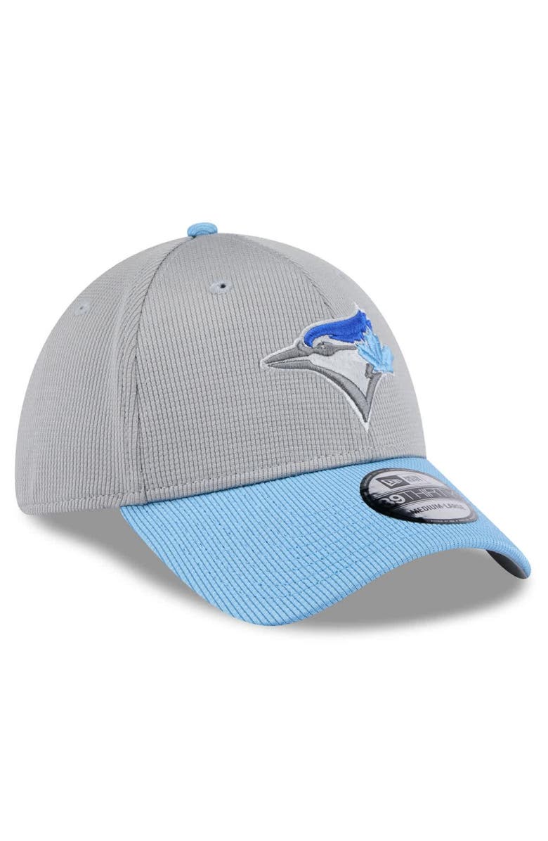 New Era Men's New Era  Gray/Powder Blue Toronto Blue Jays 2025 Batting Practice 39THIRTY Flex Hat, Alternate, color, 
