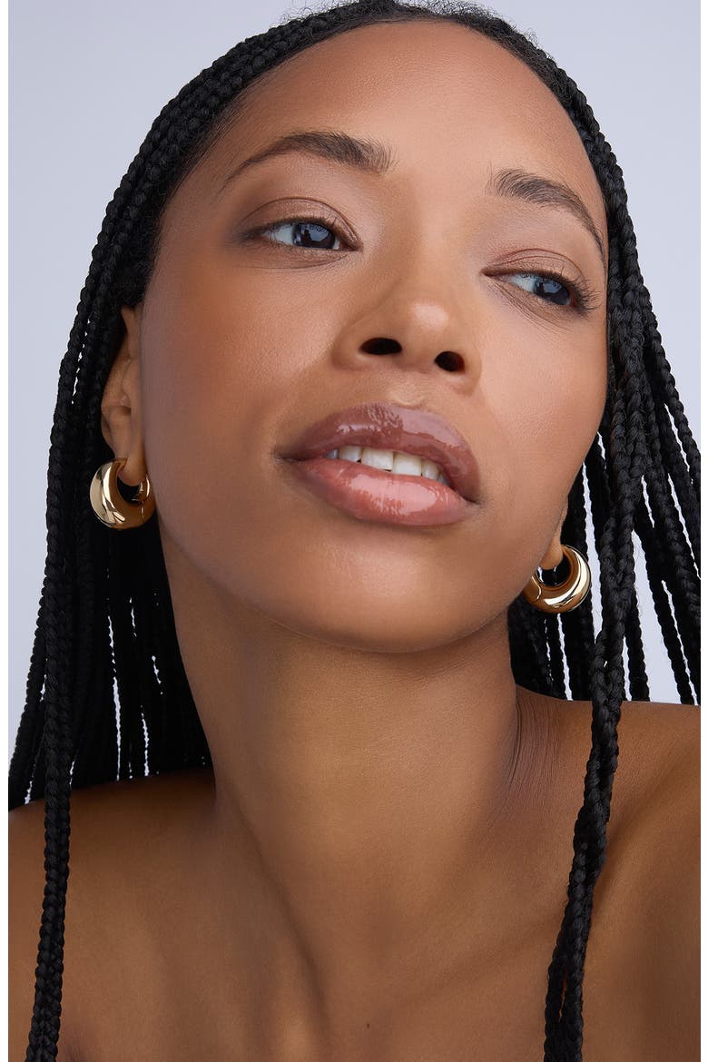 Dylan Mini Dome Huggie Hoop Earrings, Alternate, color, YELLOW GOLD