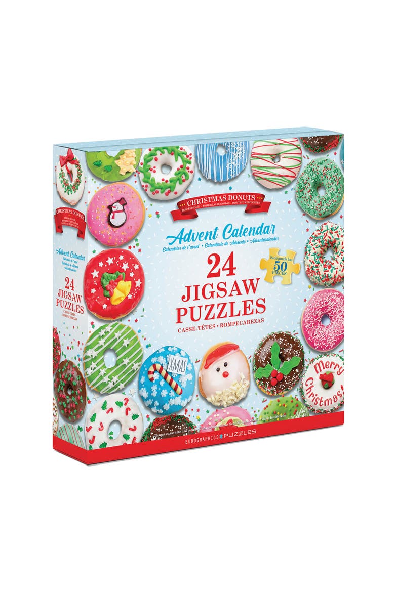Puzzle Advent Calendar Christmas Donuts, Main, color, Multicolored