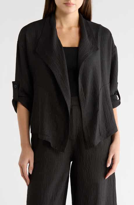MAX STUDIO Textured Drape Jacket