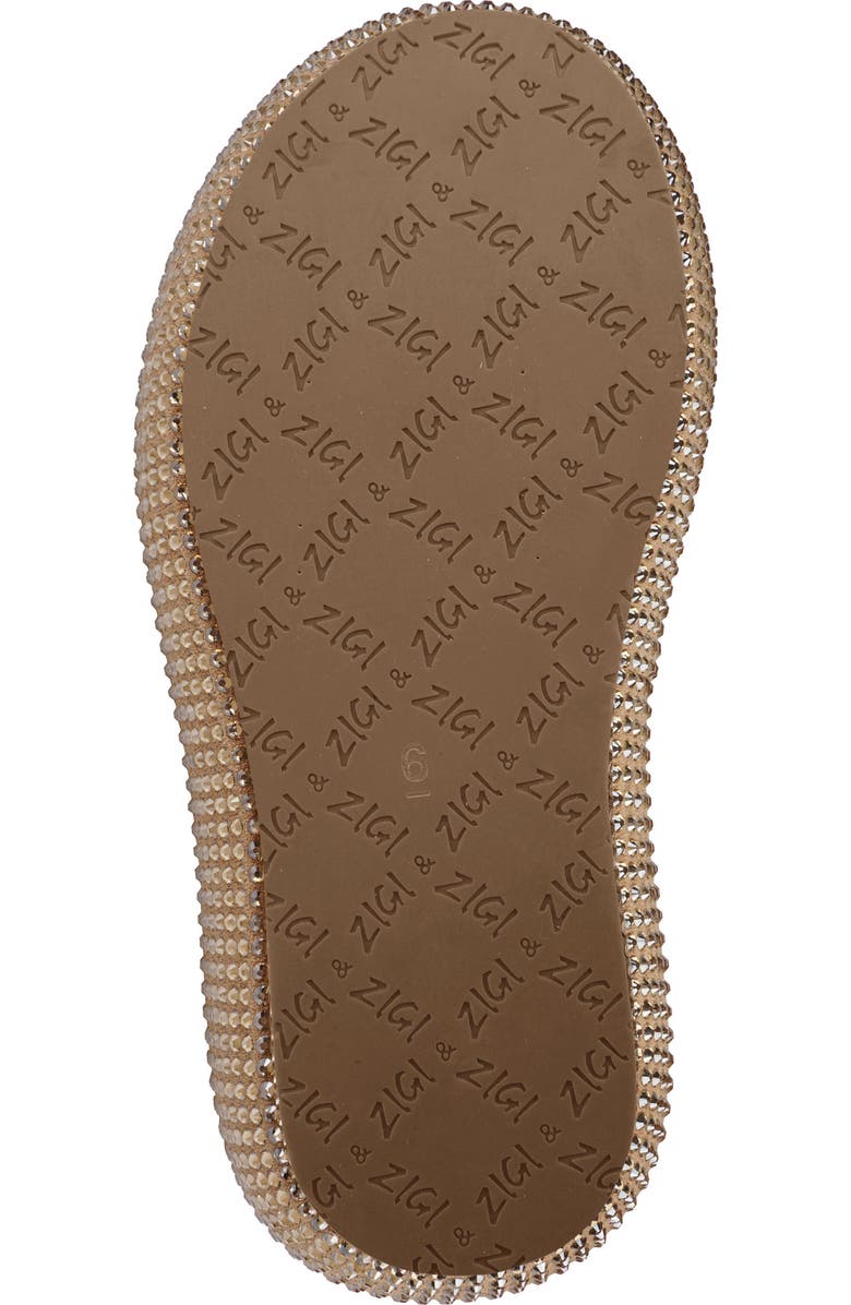 ZIGI Sabella Rhinestone Platform Slide Sandal, Alternate, color, Beige Leather