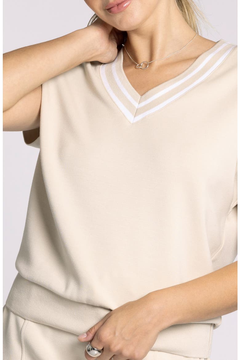 Rhonda Stripe Knit Top, Alternate, color, OAK VARSITY