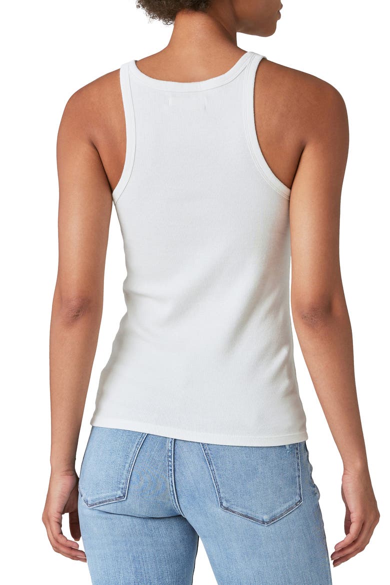 Essential Cotton Rib Tank, Alternate, color, BRIGHT WHITE