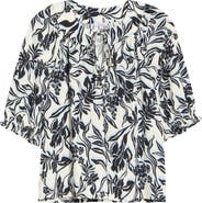 Rails Belina Floral Three-Quarter Sleeve Top
