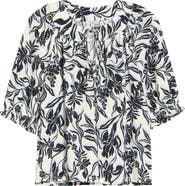 Rails Belina Floral Three-Quarter Sleeve Top