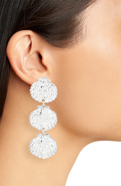 Tasha Shell Triple Drop Earrings