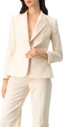 IVONNE Single-Breasted Textured Tailored Blazer
