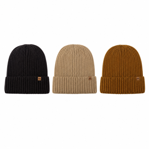 Women's 3-Pack Fleece Lined Rib Knit Beanie Set
