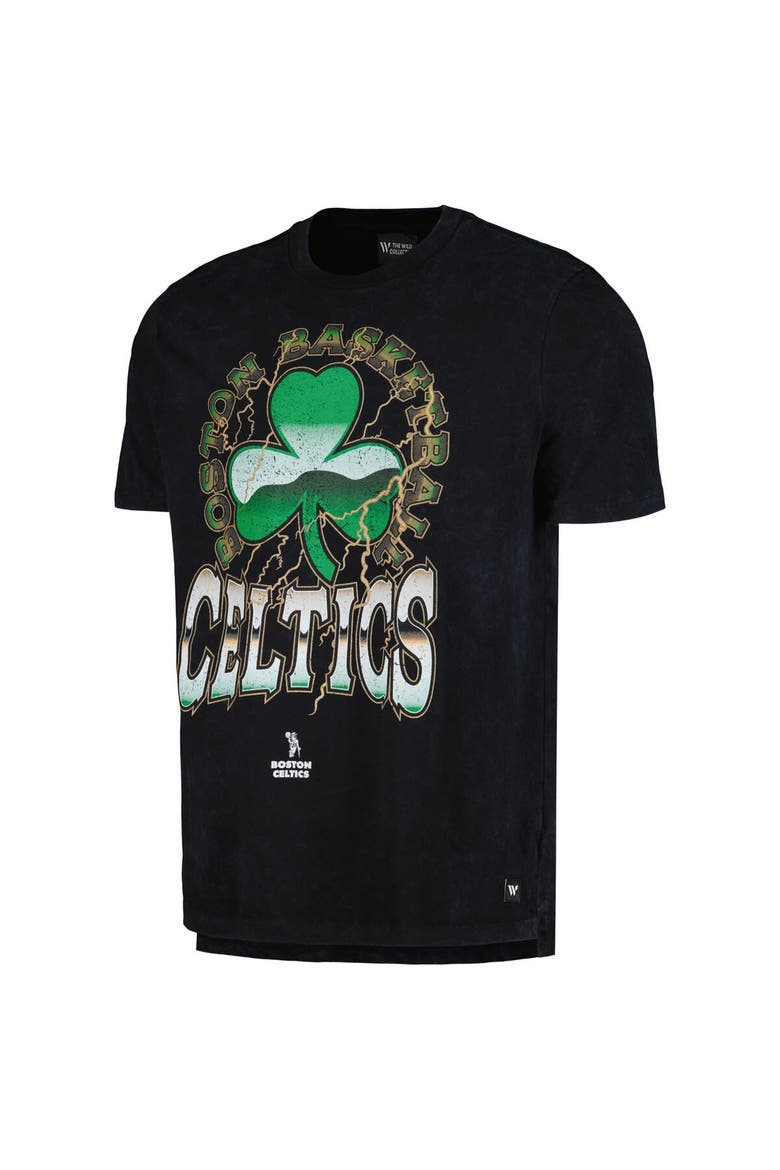 Unisex The Wild Collective  Black Boston Celtics Tour Band T-Shirt, Alternate, color, Black