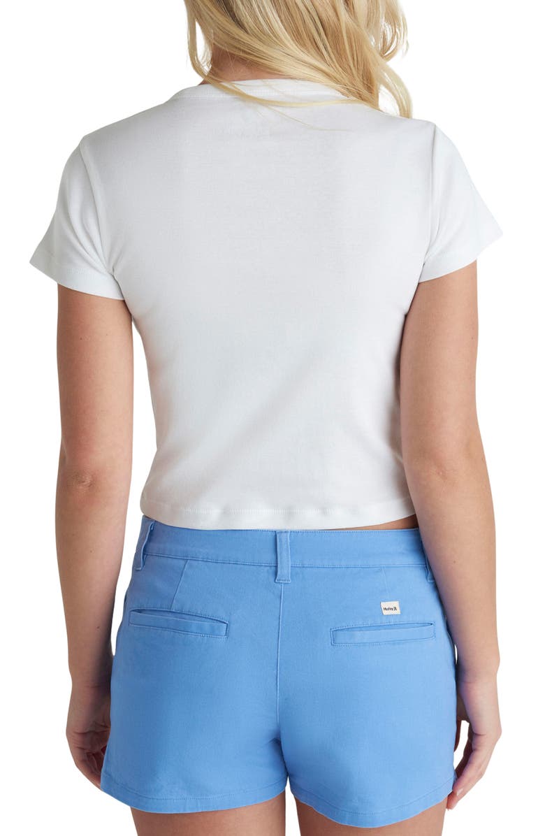 Hurley Casa Del Hurley Graphic Crop T-Shirt, Alternate, color, White