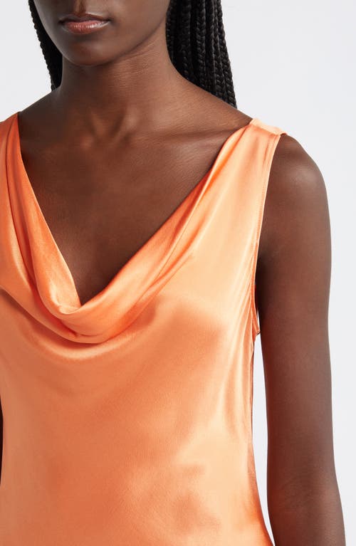 Shop Rails Indra Cowl Neck Satin Minidress In Papaya