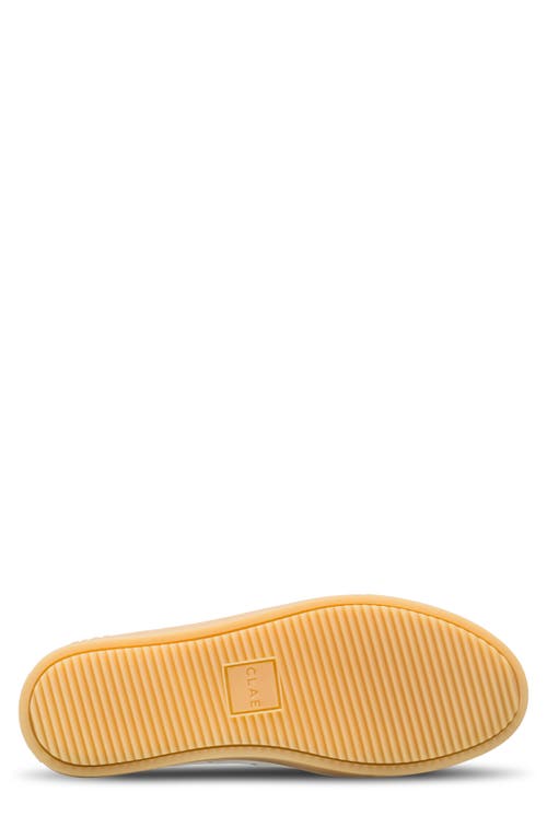 Clae Bradley Low Top Sneaker In White Light Natural Gum