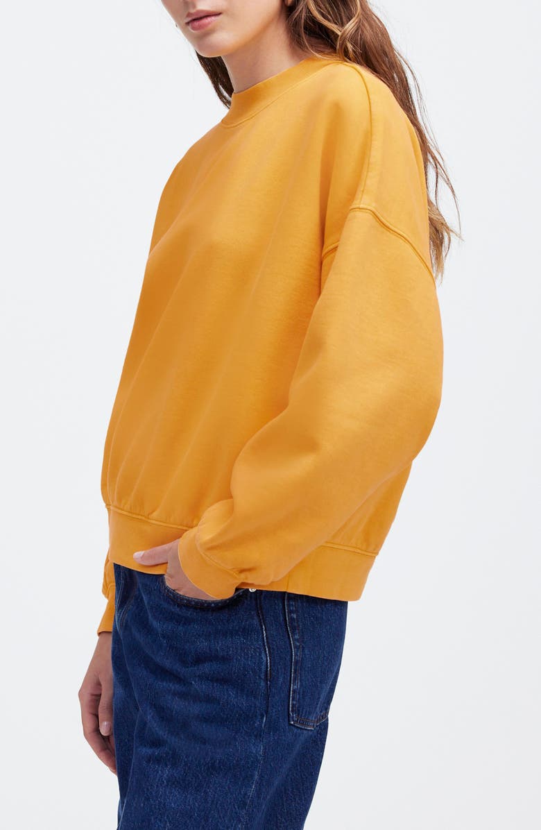 Madewell Relaxed Mock Neck Sweatshirt, Alternate, color, Pollen
