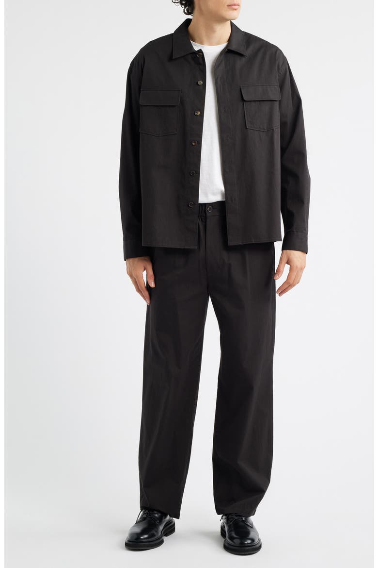 Double Pocket Overshirt, Alternate, color, WASHED BLACK