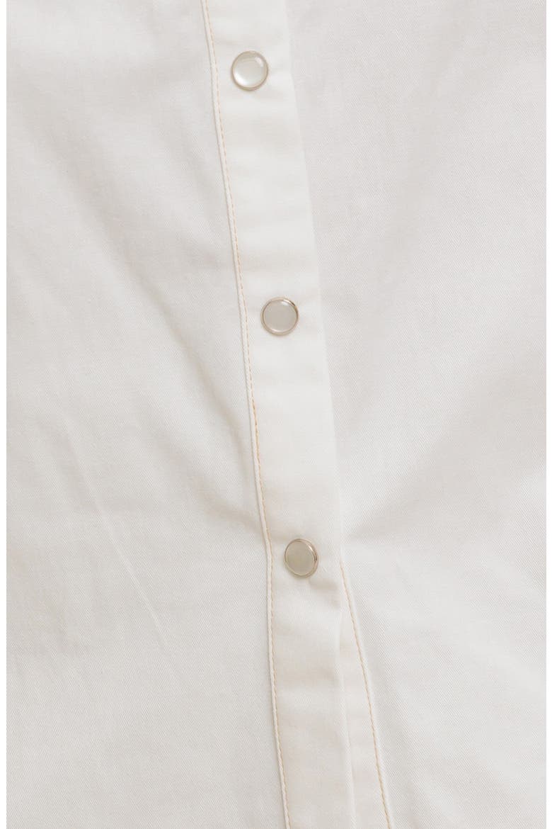 Cotton Denim Button-Up Shirt, Alternate, color, IVORY