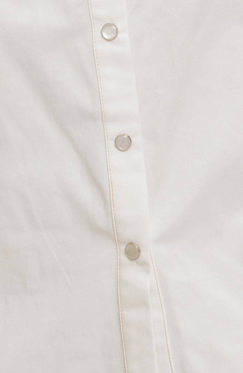 FLYING TOMATO Cotton Denim Button-Up Shirt, Alternate, color, Ivory