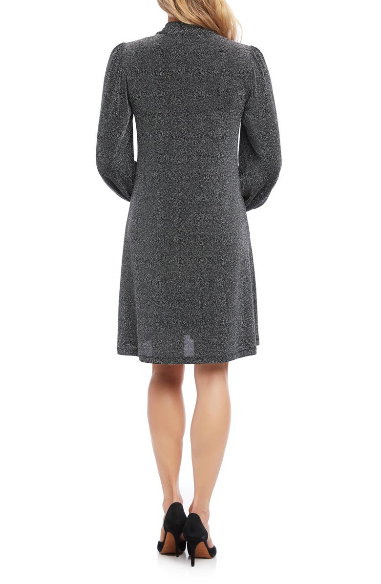 Karen Kane Taylor Long Sleeve Tie Neck Dress, Alternate, color,