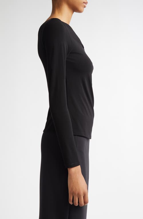 Max Mara Spluga One-shoulder Jersey Top In Black