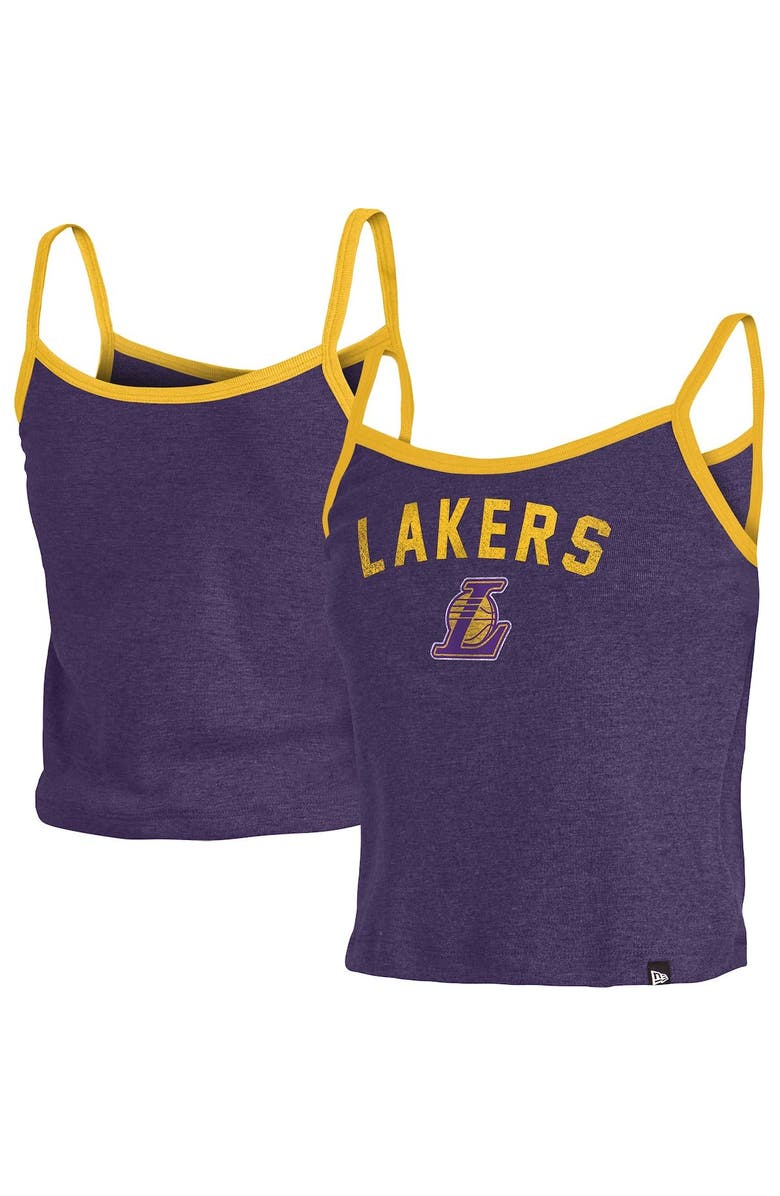 New Era Women's New Era Purple Los Angeles Lakers Spaghetti Strap Tank Top, Alternate, color, 