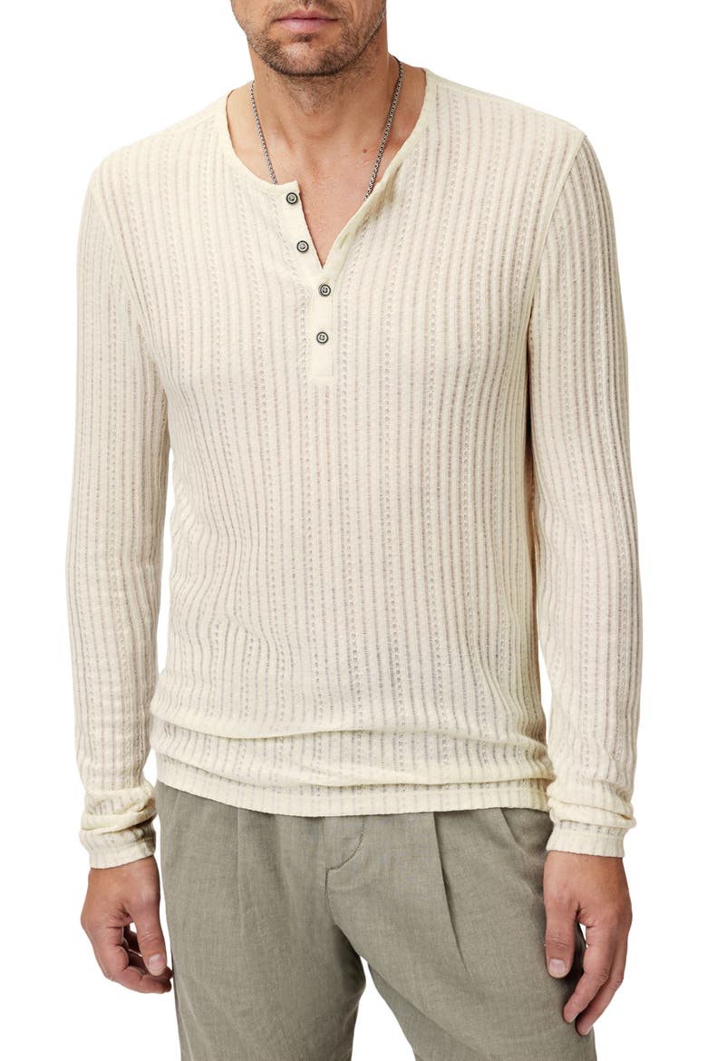 Araujo Regular Fit Rib Henley, Main, color, MARBLE