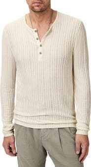 John Varvatos Araujo Regular Fit Rib Henley