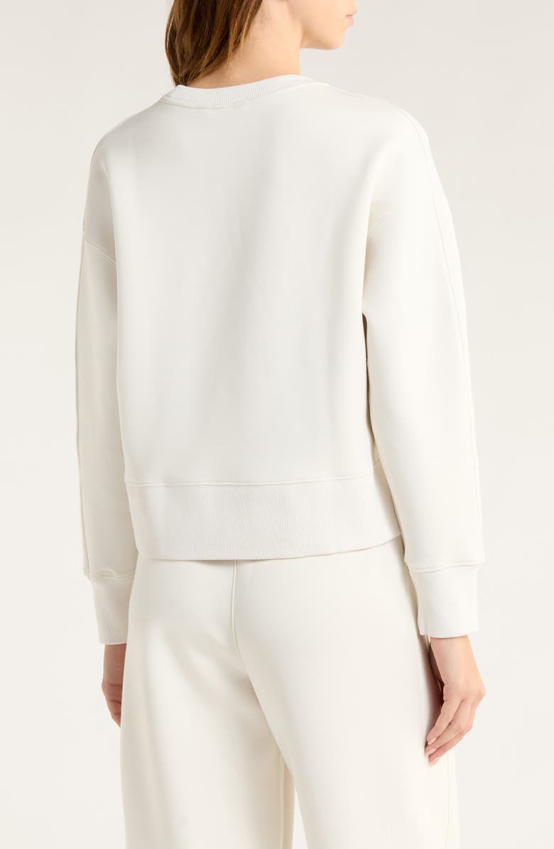 SPANX<sup>®</sup> AirEssentials<sup>®</sup> Luxe Crop Crewneck Sweatshirt, Alternate, color, Linen