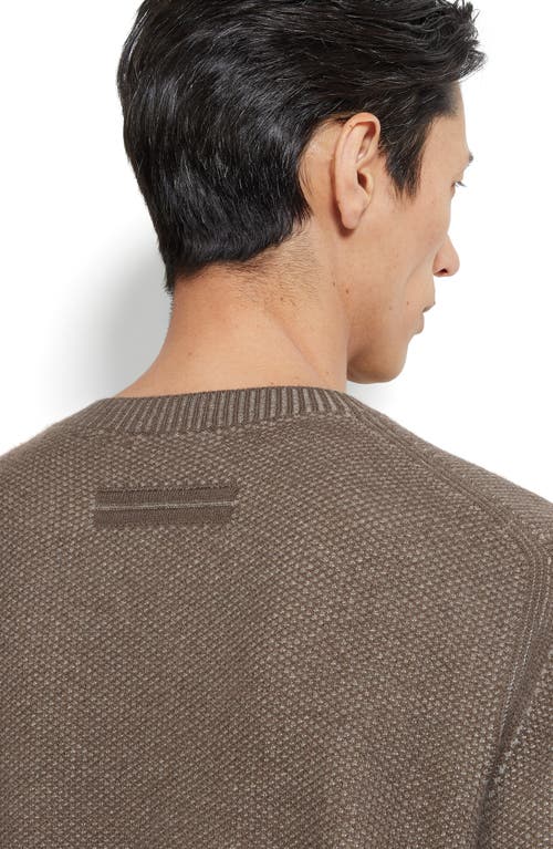Zegna Oasi Seed Stitch Cashmere Sweater In Brown