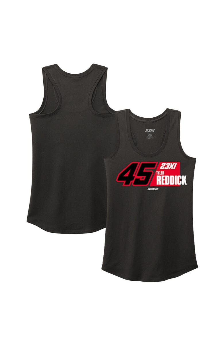 23XI Racing Women's 23XI Racing Black Tyler Reddick Racer Back Tank Top, Main, color,