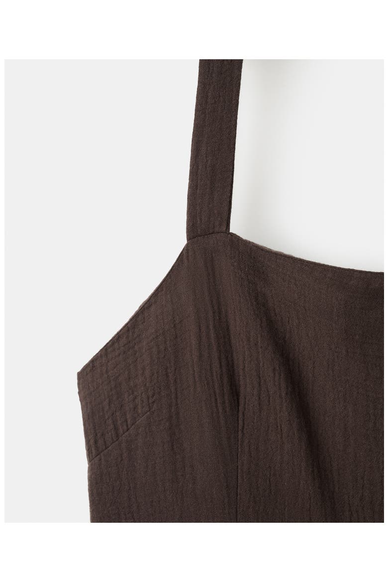 Double Gazue Halter Maxi Dress, Alternate, color, CHOCOLATE