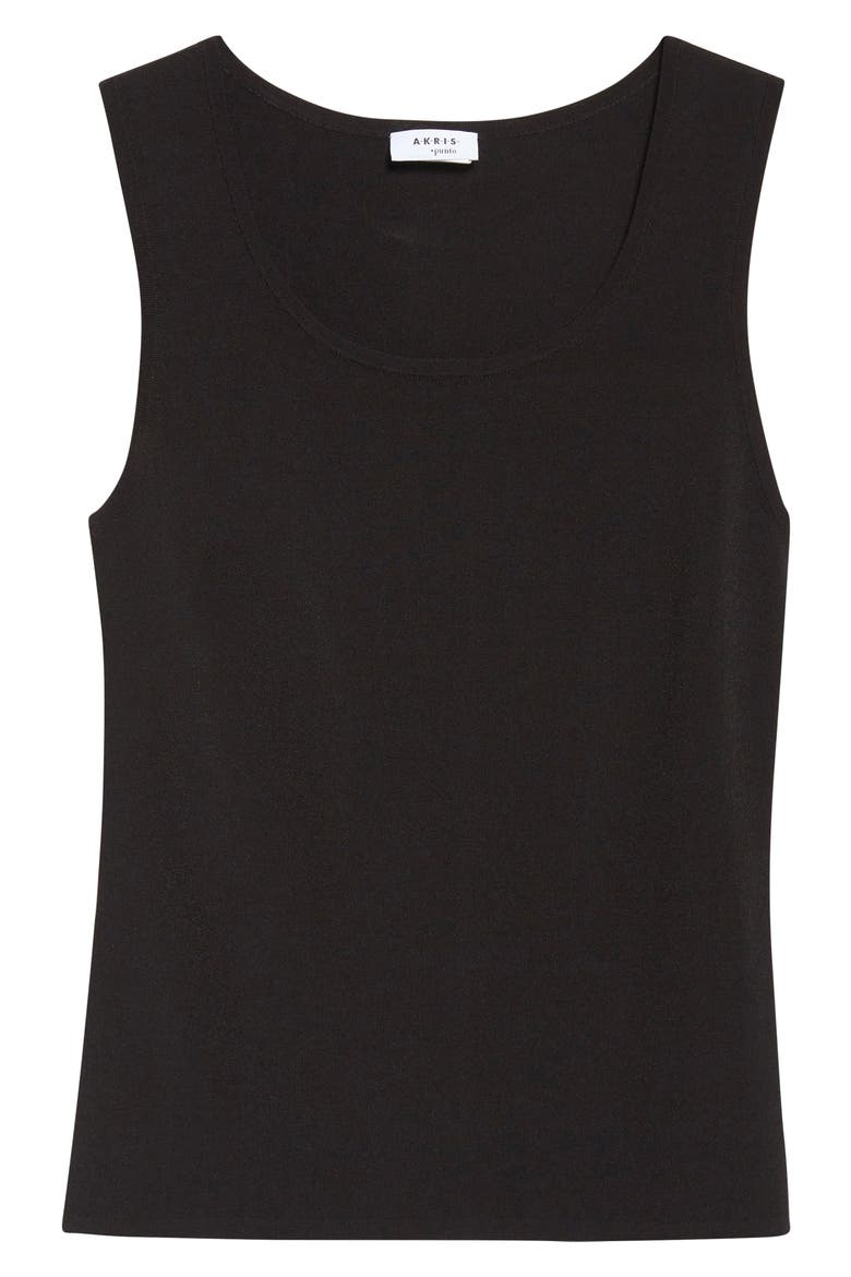 Scoop Neck Knit Tank, Alternate, color, BLACK