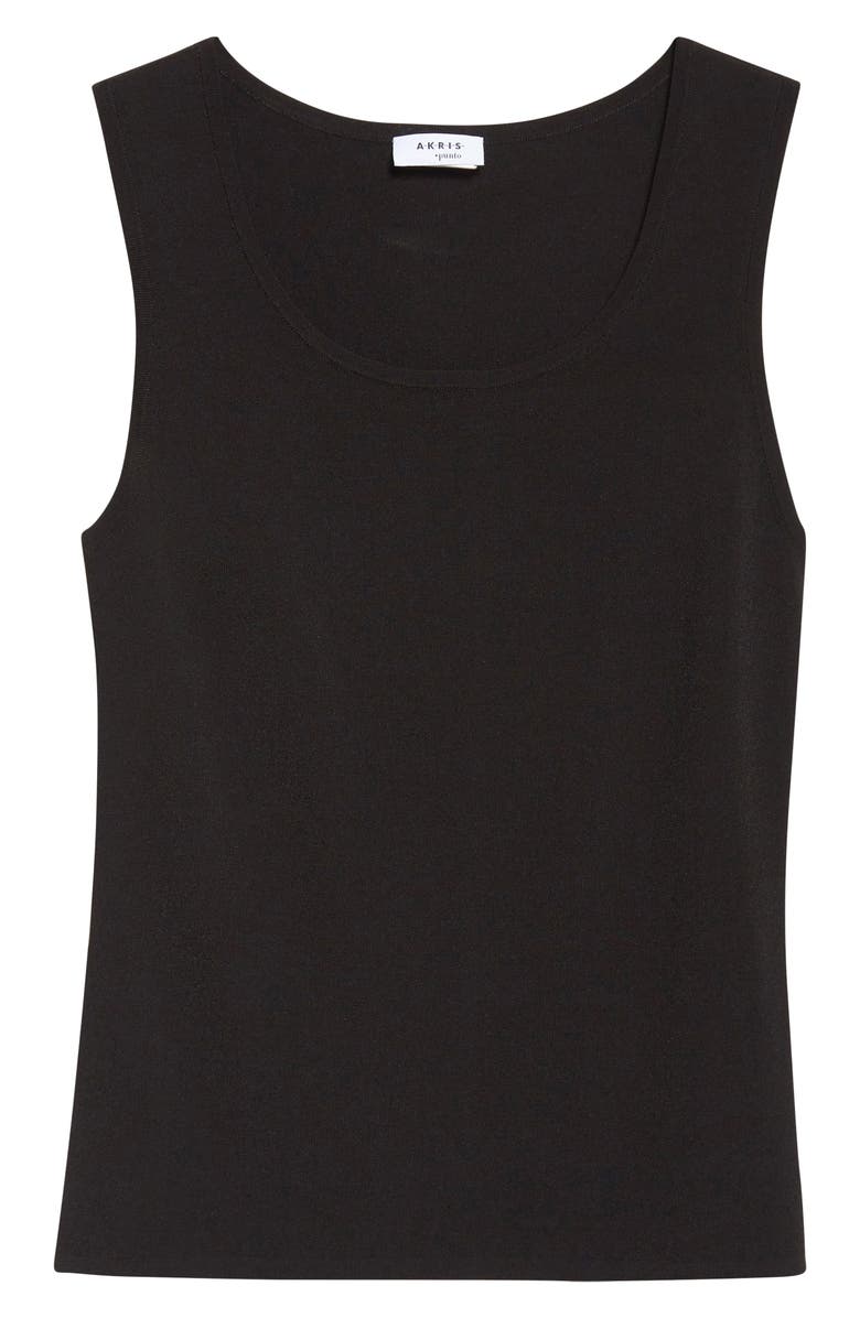 Akris punto Scoop Neck Knit Tank, Alternate, color, Black