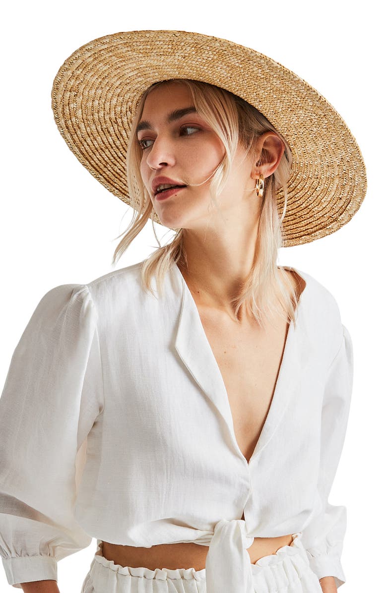 Brixton Joanna Straw Visor, Alternate, color, Honey