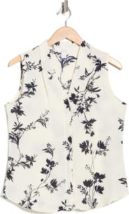 NORDSTROM RACK V-Neck Sleeveless Woven Shell Top