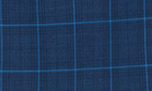 ENGLISH LAUNDRY ENGLISH LAUNDRY WINDOWPANE BLUE MÉLANGE SUIT 