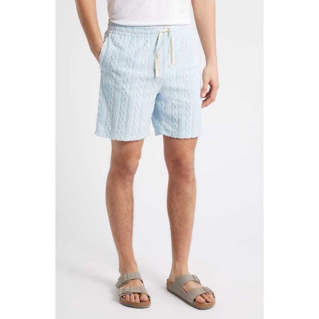 Rails Nova Textured 11.5 Drawstring Shorts In Coastal Blue