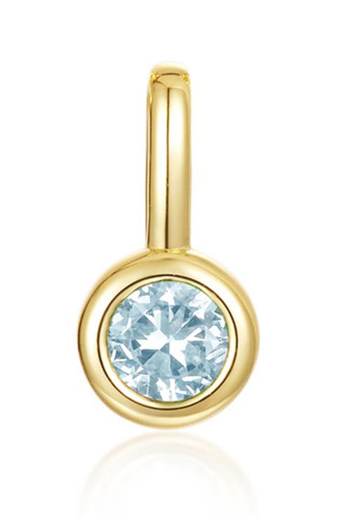 Bezel Birthstone Charm Pendant