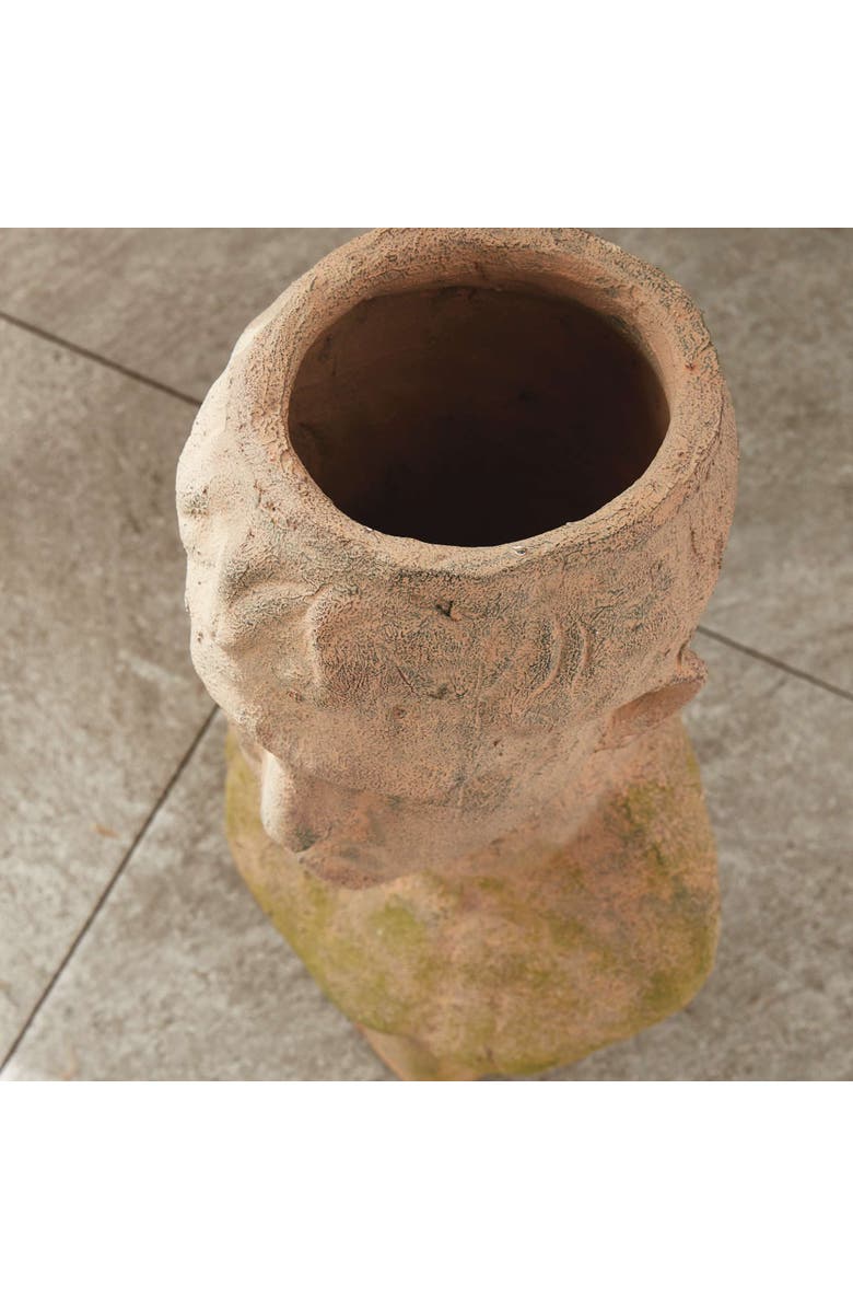 Napa Home & Garden Weathered Garden Male Bust Planter, Alternate, color, Brown