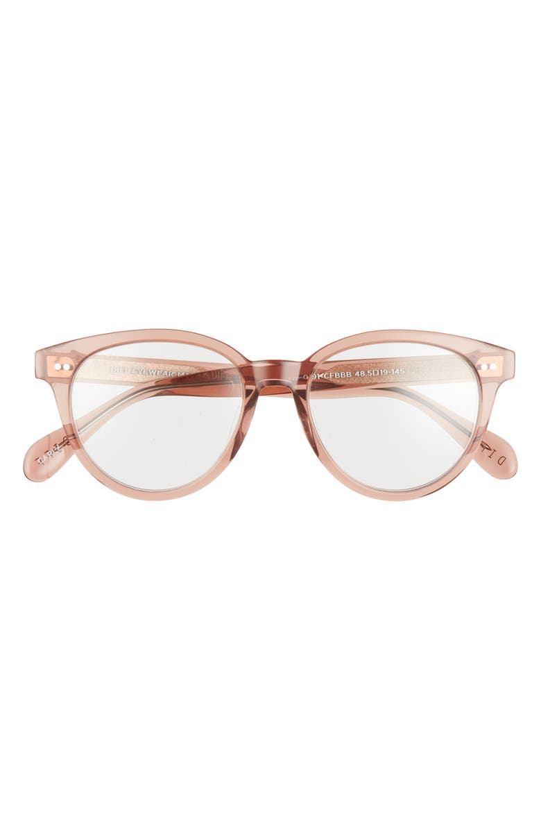 DIFF Carly 48mm Round Optical Glasses, Main, color, Cafe Ole